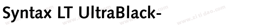 Syntax LT UltraBlack字体转换